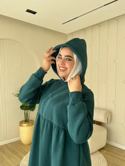 Robe sweat capuche